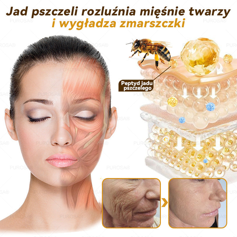🌟PUROSA® Krem z Jadem Pszczelim do Regeneracji Skóry🐝|Kompleksowe rozwiązanie na uporczywe problemy skórne, takie jak starzenie się, egzema, blizny i łuszczyca